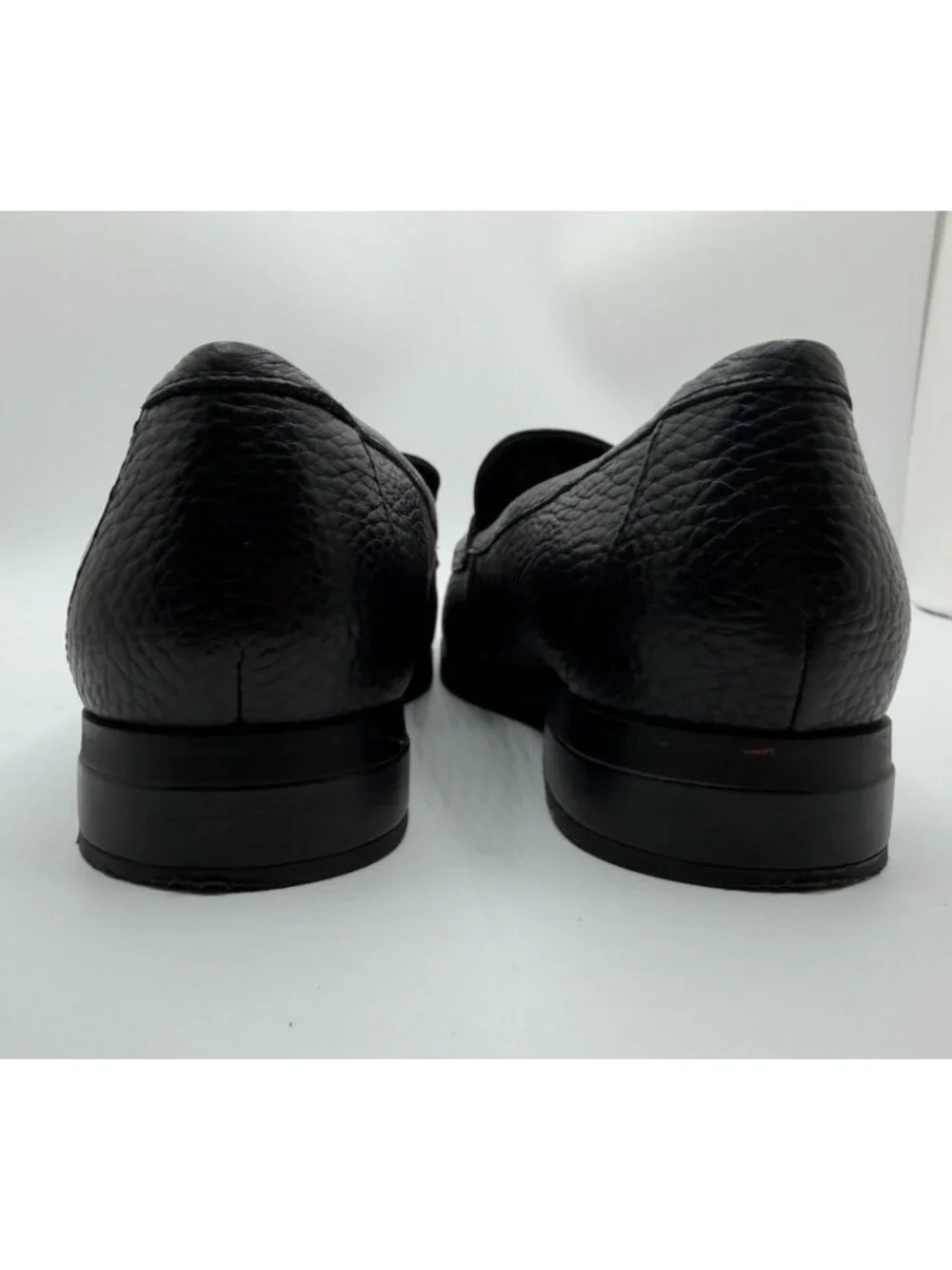 Vionic Sellah Tumbled Leather Penny Loafers Black Women Size 8 Work Casual Shoes